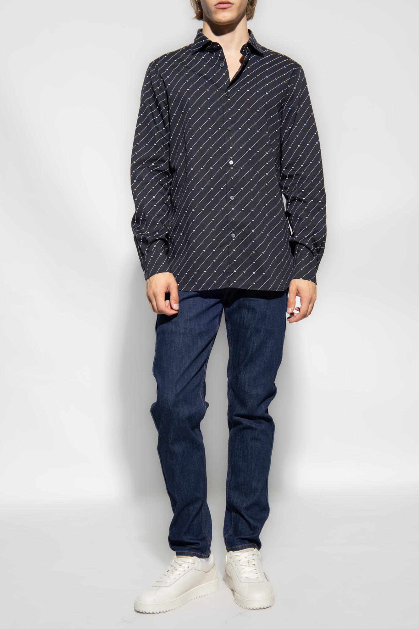 Black Shirt with logo Emporio Armani - SchaferandweinerShops